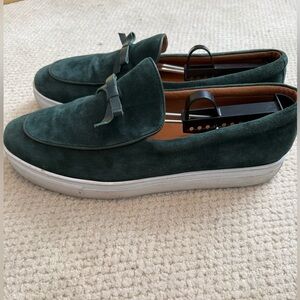 Marc Nolan Men’s Odell Forest Green Suede Belgian Loafer Sneakers